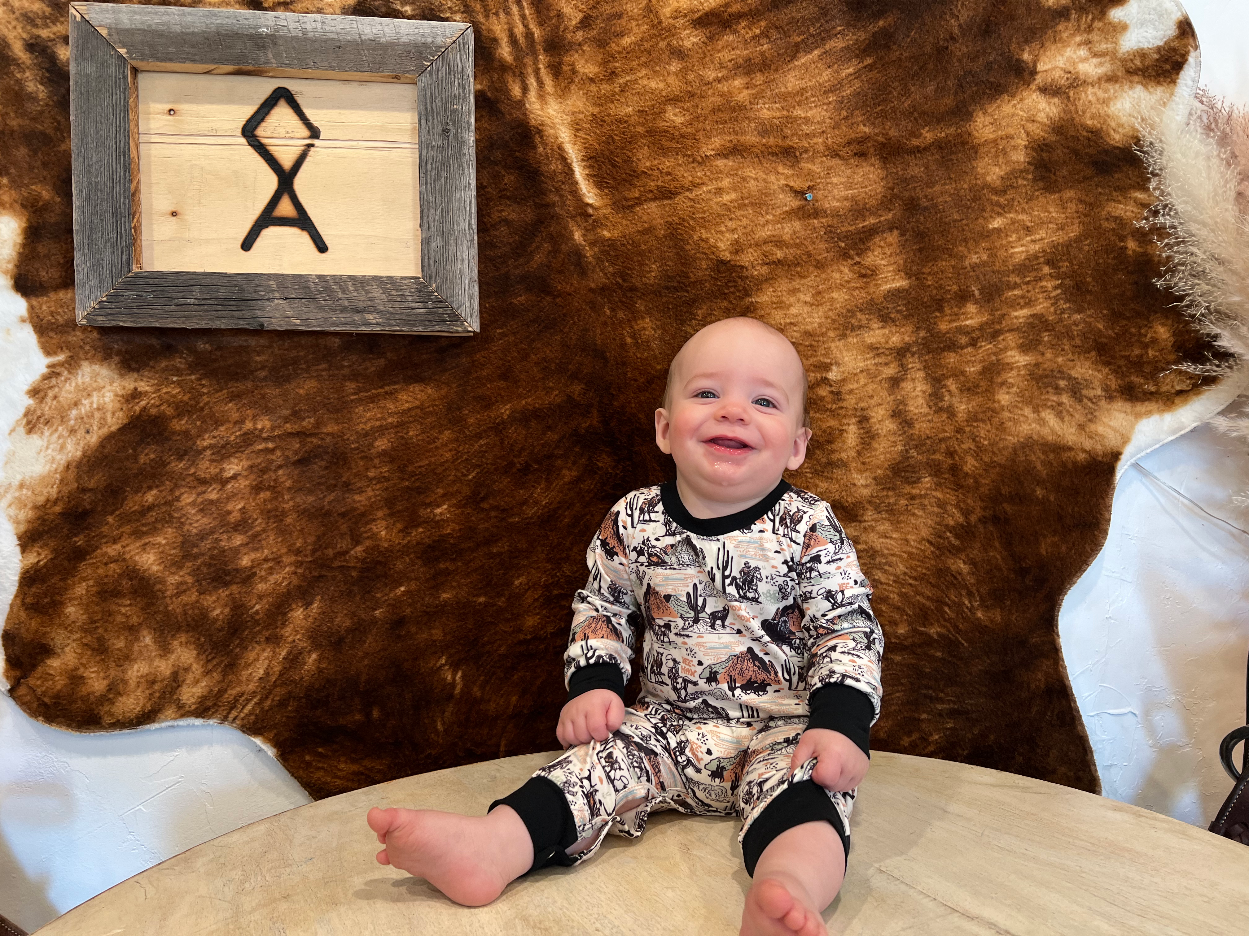 Western Cowboy Button Pajamas 