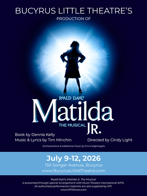 Matilda Jr. | 2026 Summe Youth Musical | Bucyrus Little Theatre