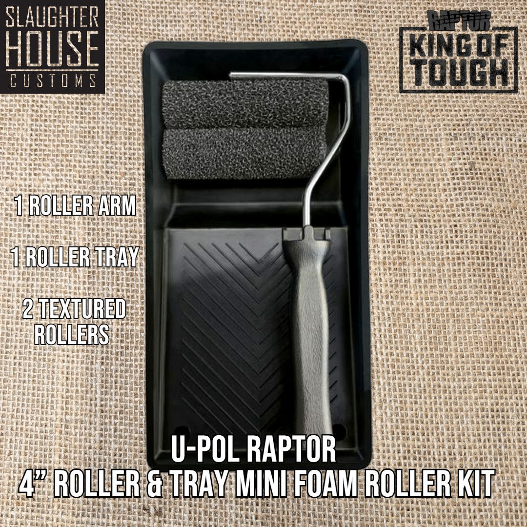 U-POL Raptor 4” Roller & Tray Mini Foam Roller Kit