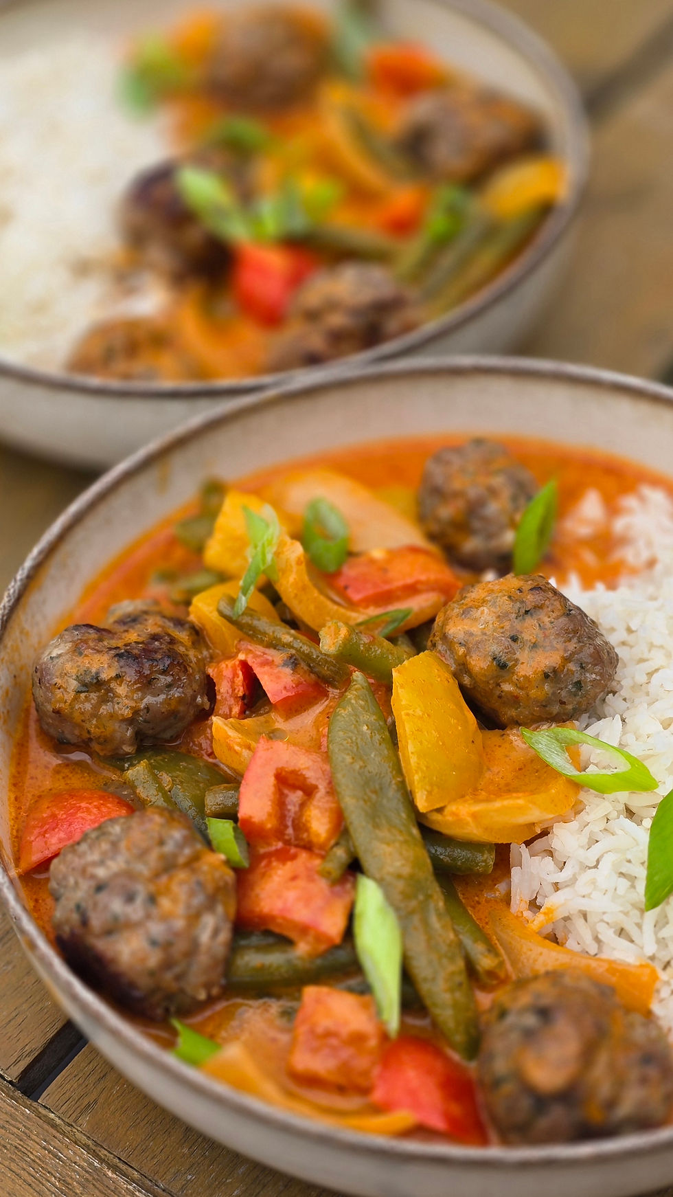 Makkelijke Thaise curry met balletjes