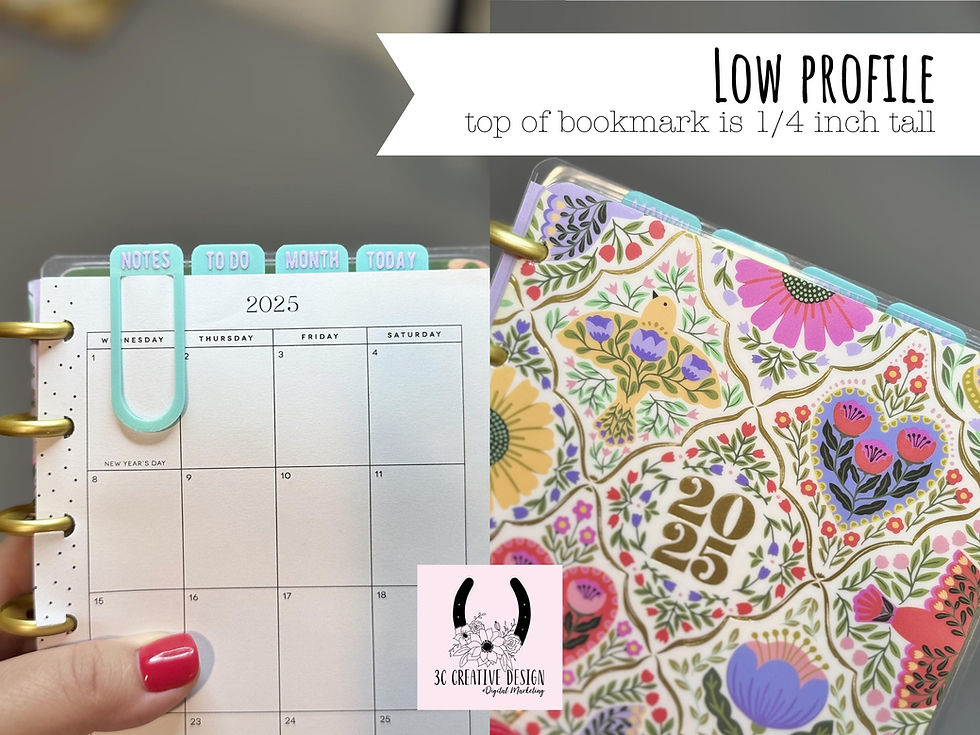 Thumbnail: Planner Set of 3 | Months, Large Tabs & Stencil for Planner, Journal, Notebooks
