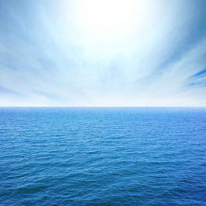 cloudy blue sky leaving for horizon abov