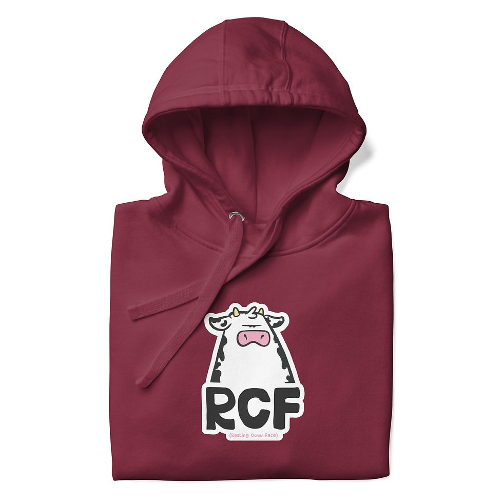 Thumbnail: Unisex Hoodie - Resting Cow Face