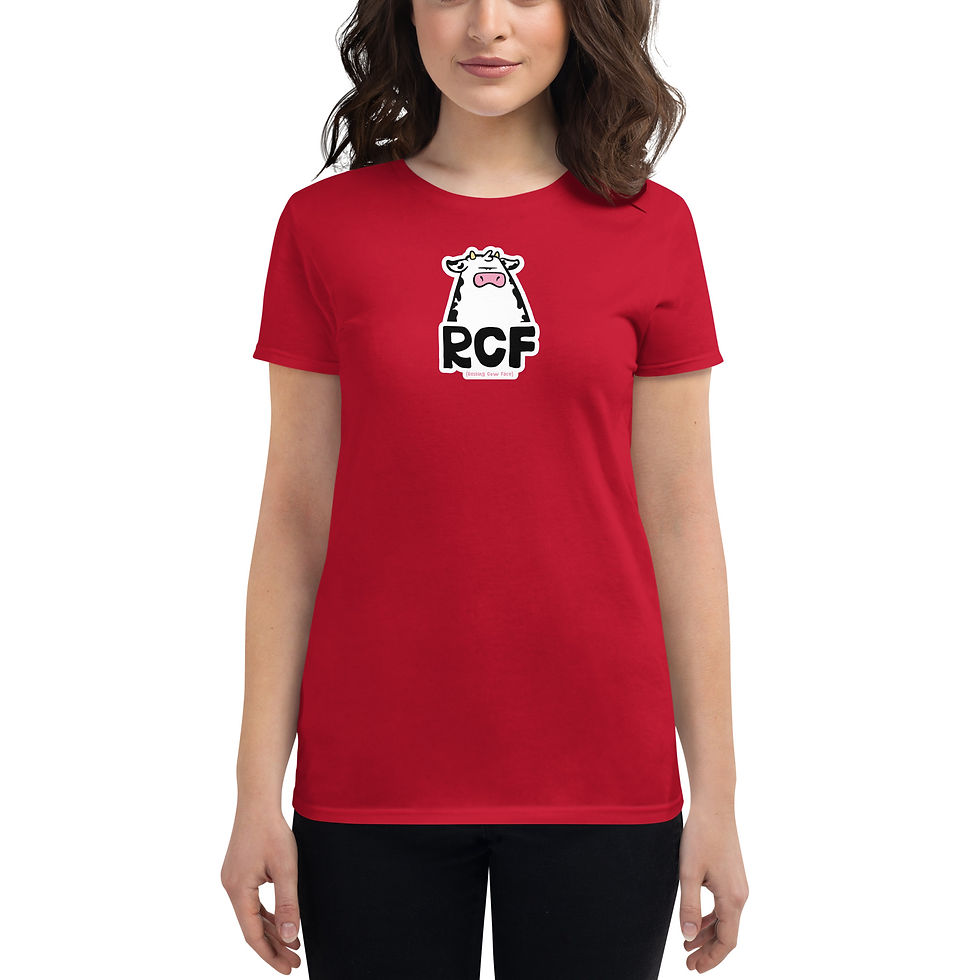 Thumbnail: Women's short sleeve t-shirt - Resting Cow Face