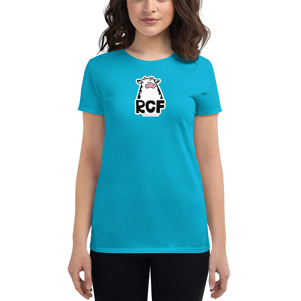 Thumbnail: Women's short sleeve t-shirt - Resting Cow Face
