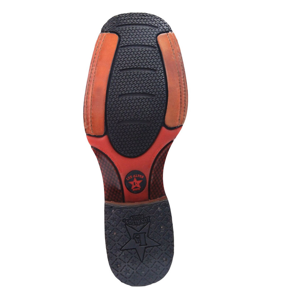 Thumbnail: Los Altos Men's Ostrich Leg Square Toe Cowboy Boots