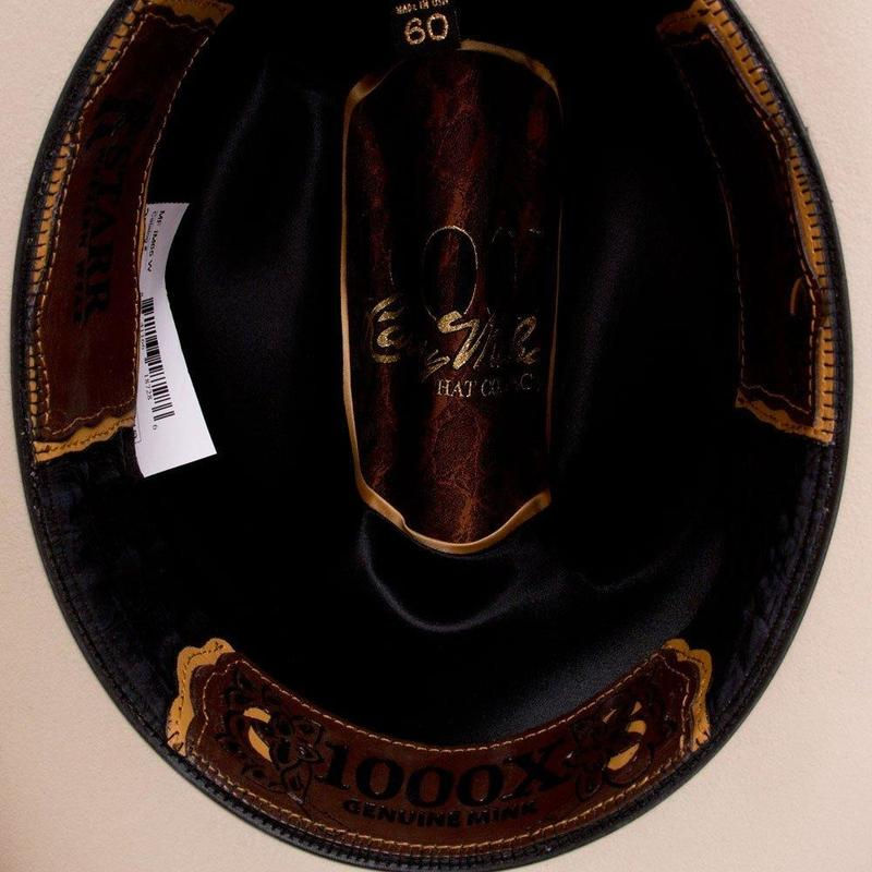 Thumbnail: 1000x Larry Mahan Imperial Hat Genuine Mink Silver Belly