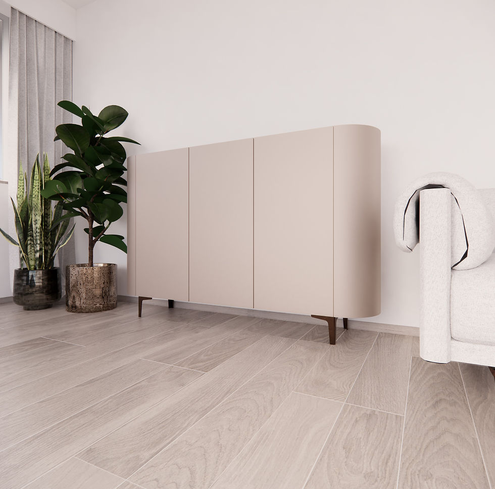 Thumbnail: Curved 1.1m shoe cabinet storage cabinet