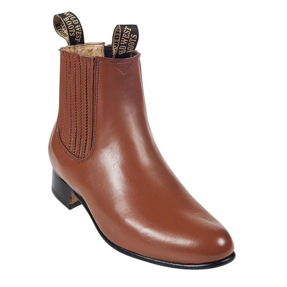 Thumbnail: Wild West Men's Deer Leather Ankle Boots