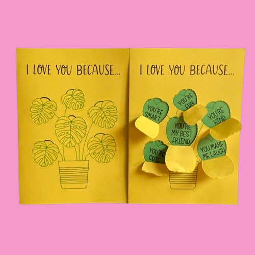 ‘I Love You Because…’ Peel-Away Greetings Card