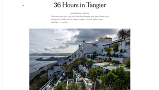 Tangier for “36 Hours in Tangier” in The New York Times