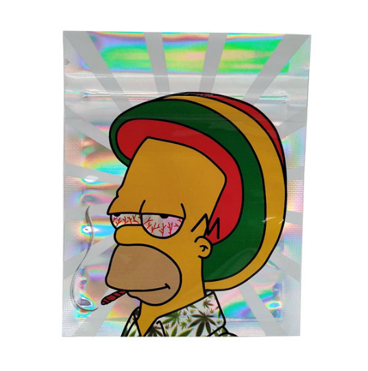 Resealable Bag Foil Rasta Homer 70x90 x 10