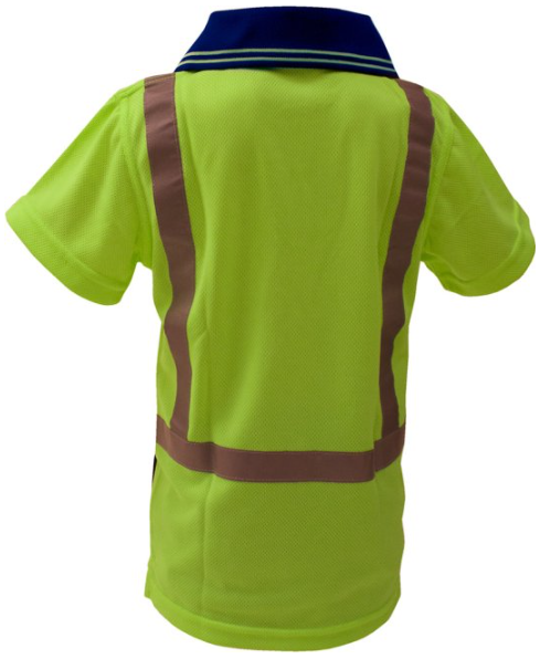 Thumbnail: Taped Microfibre Polo Children’s Yellow/Navy