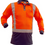 Thumbnail: D/N L/S Microfibre Polo Orange/Navy
