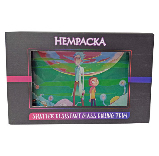 Thumbnail: Rolling Tray Glass 255x155mm Rick And Morty Have Landed