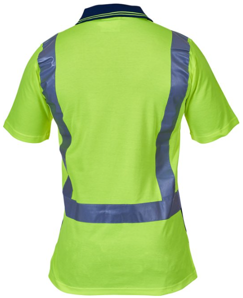 Thumbnail: D/N S/S Cotton Backed Polo Yellow/Navy