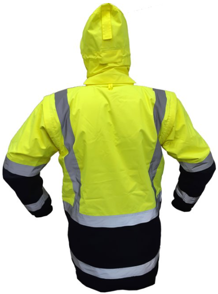 Thumbnail: StormPro® D/N Zip-off Sleeve Fleece Lined Jacket Yellow/Navy
