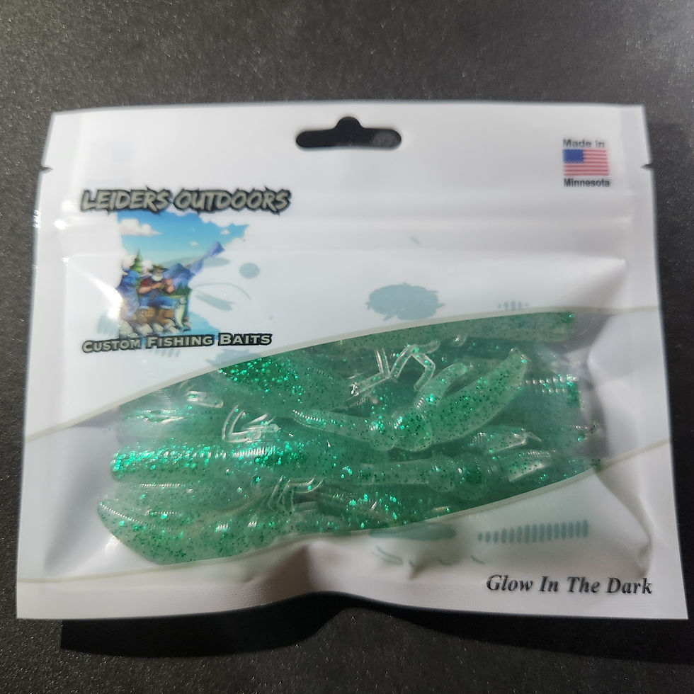 Thumbnail: 4" Dead Eye Craw - Clear w/Green Flake