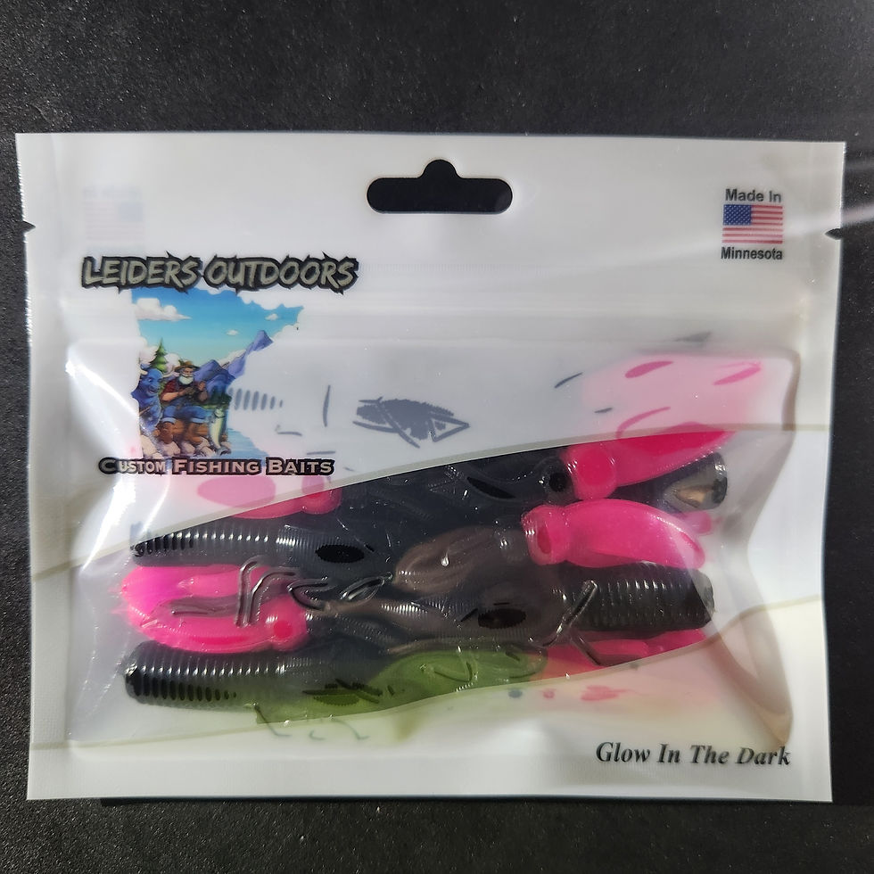 Thumbnail: 4" Dead Eye Craw - Black w/Pink Claws