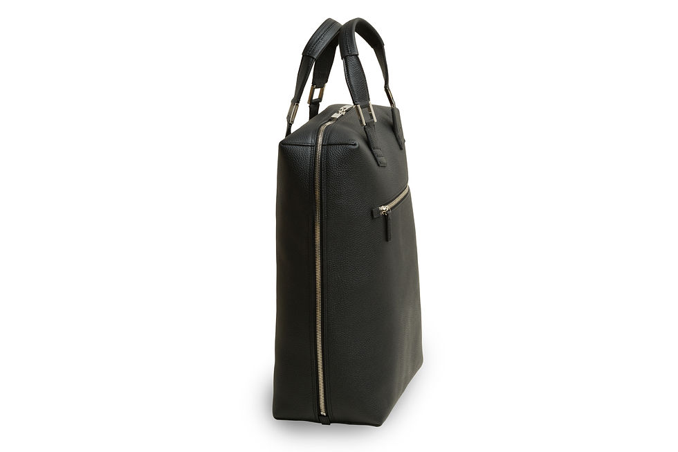 Thumbnail: VAKIGRAD ONESKIN BAG BLACK SILVER RING