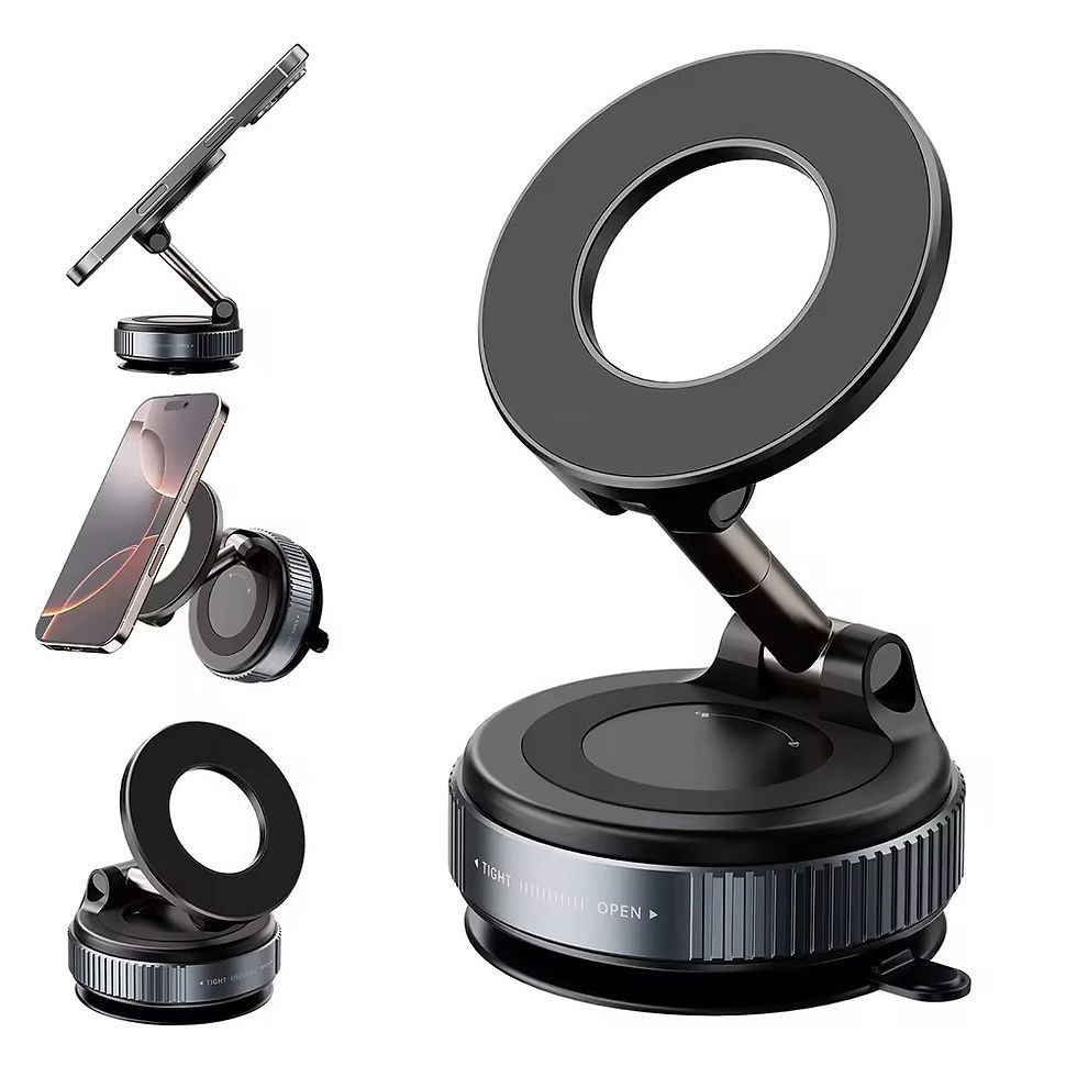 Thumbnail: Magnetic suction vacuum phone holder. 