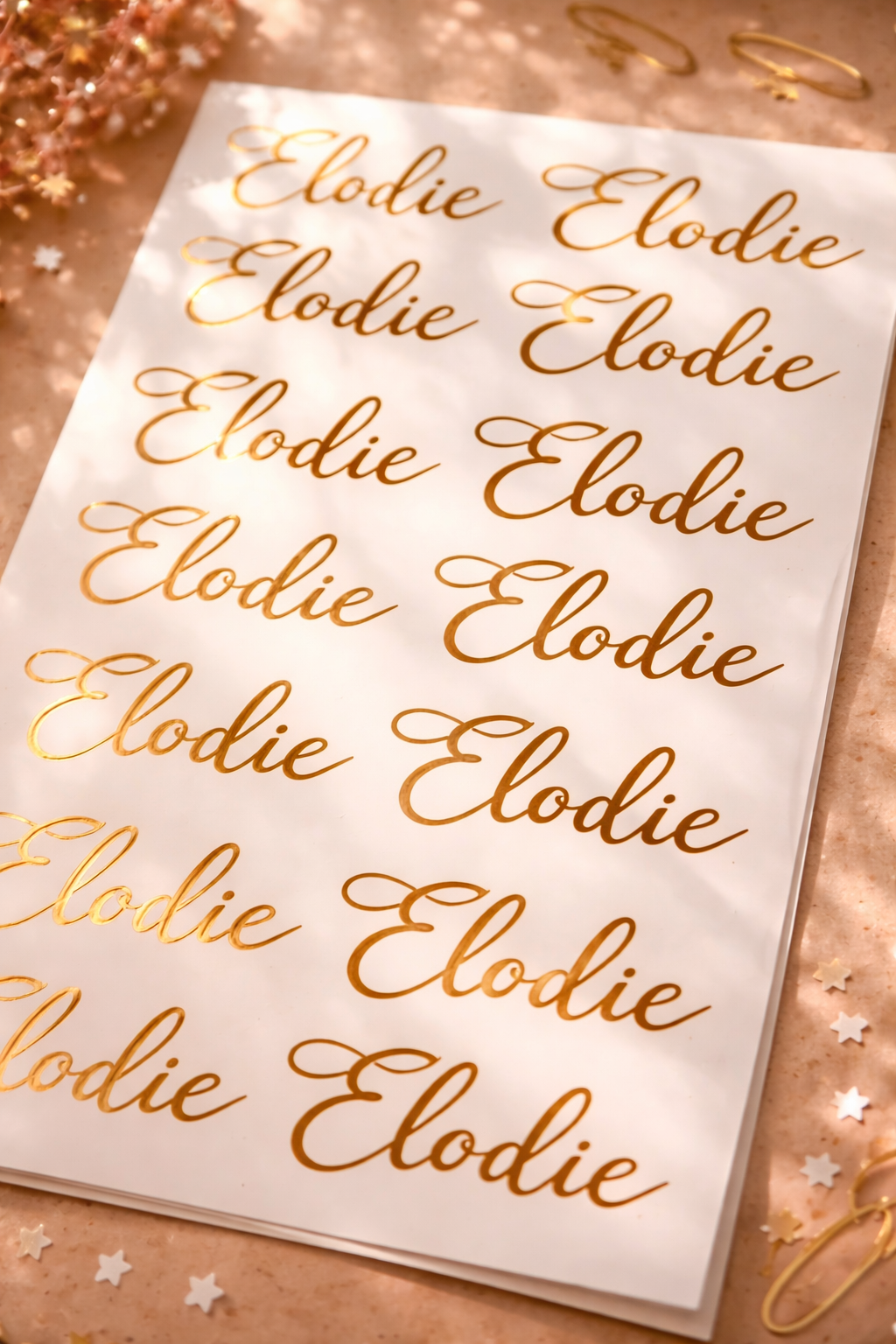 Vinyl stickers - metallic - 8cm (per 10 stuks)