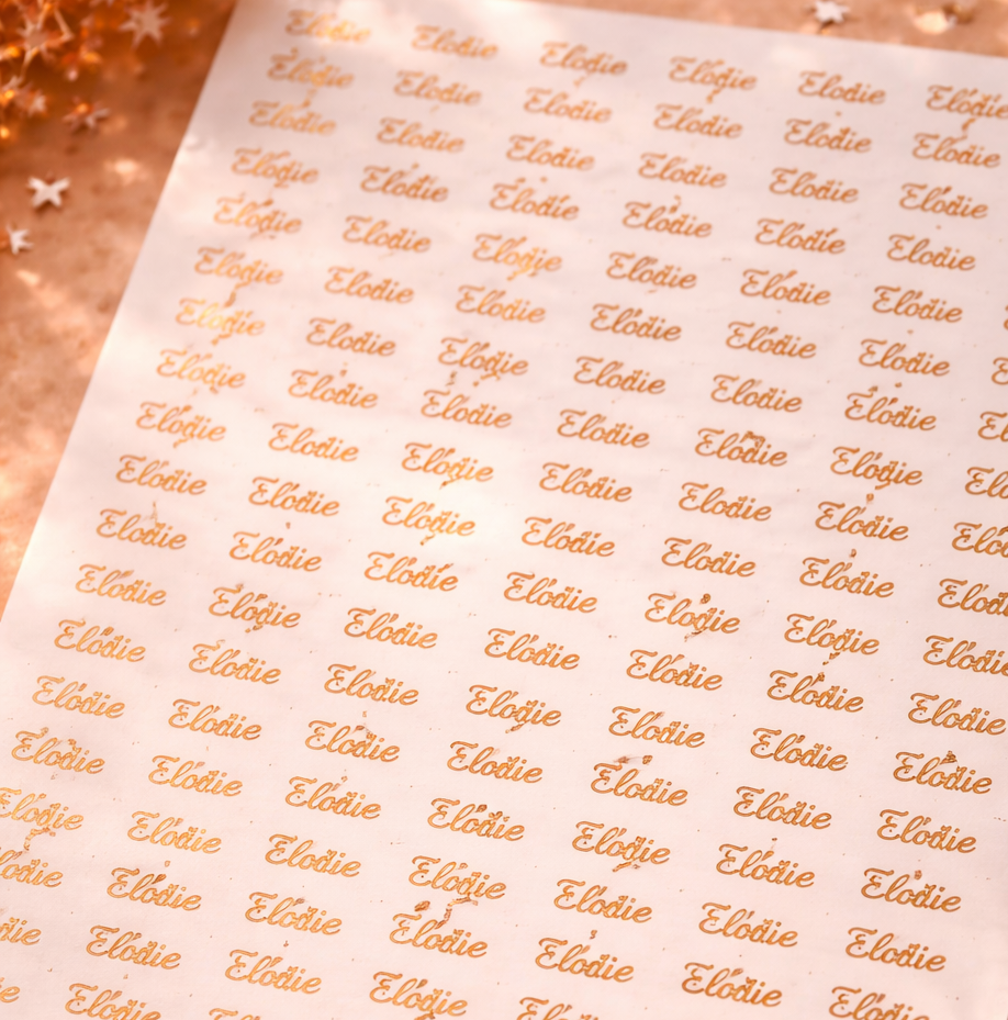 Vinyl stickers - metallic - max 5cm (per 10 stuks)