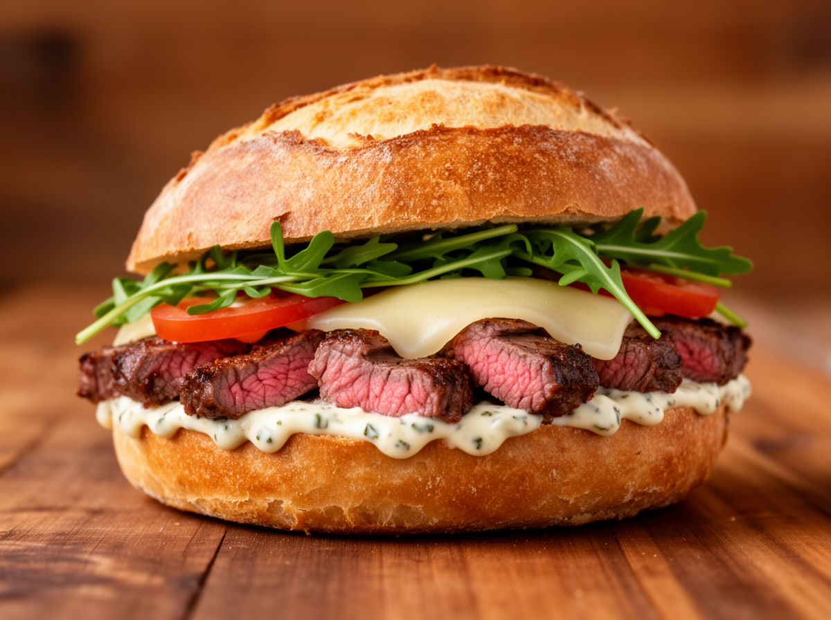 Erickson Leftover Steak Sandwich with Garlic-Herb Mayo