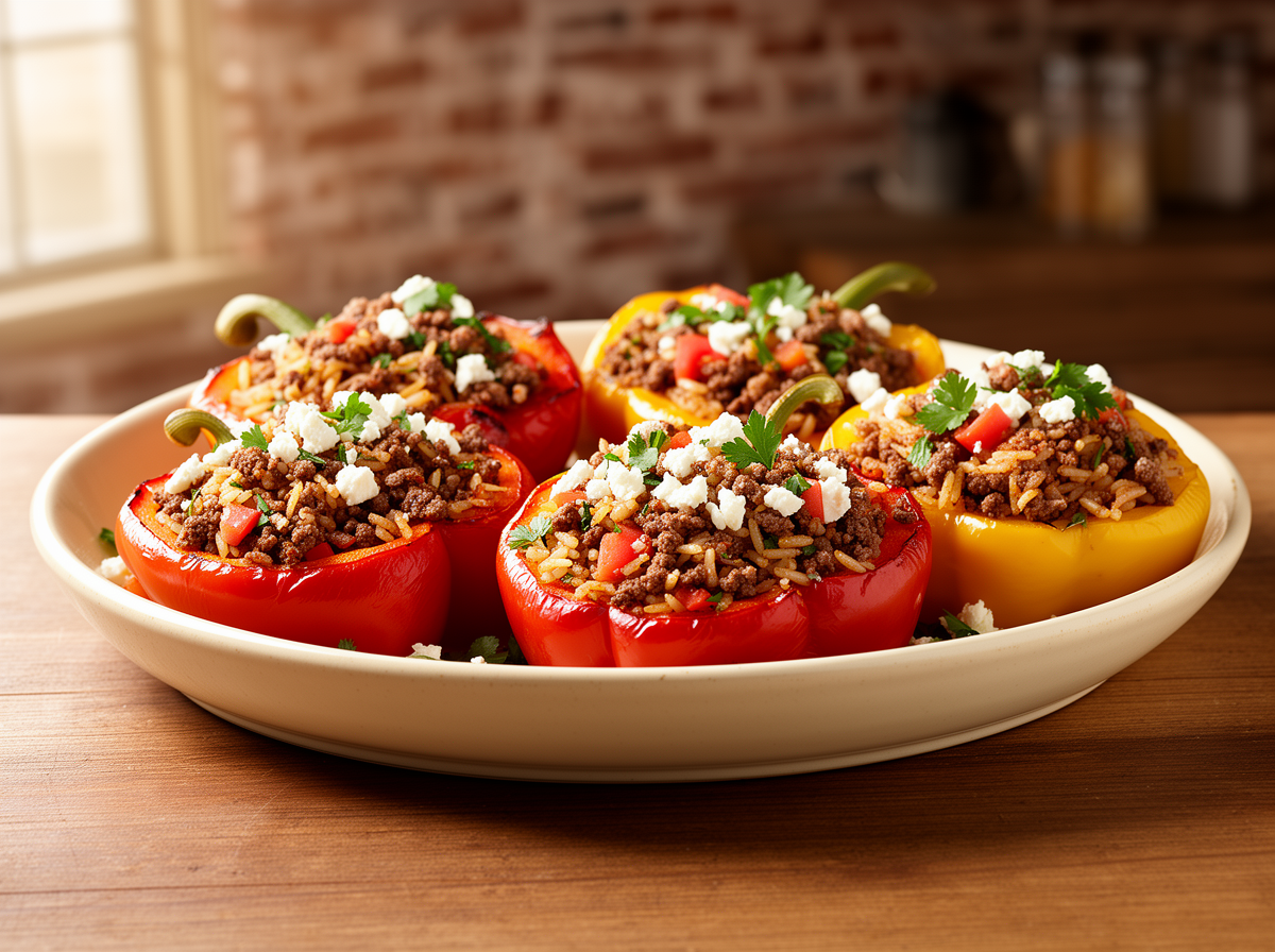EFK Mediterranean Stuffed Bell Peppers