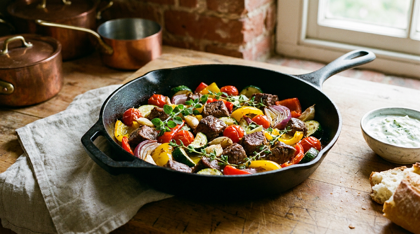 EFK Mediterranean Beef & Vegetable Skillet