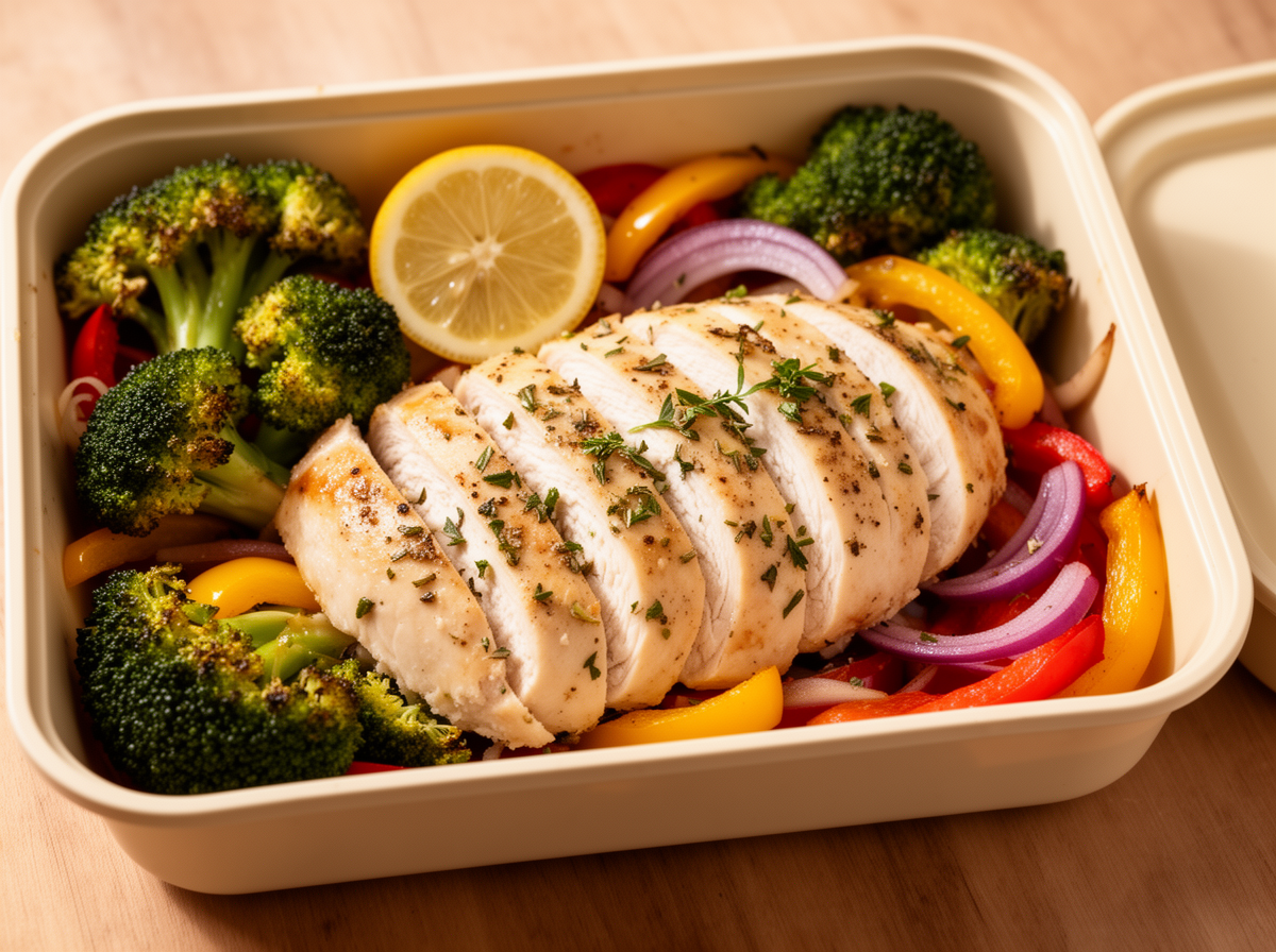 Erickson Meal-Prep Lemon-Herb Chicken & Roasted Vegetables