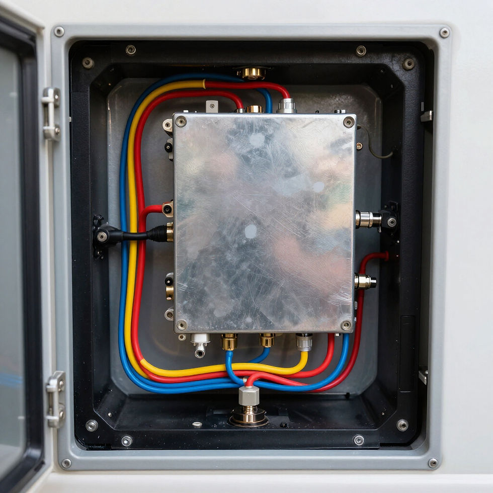 rv furnace with the control panel open and the internals exposed to show that someone is going to work on it because the burner will not ignite