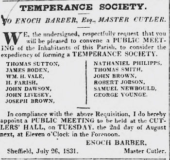 temperance society for antialcoholism