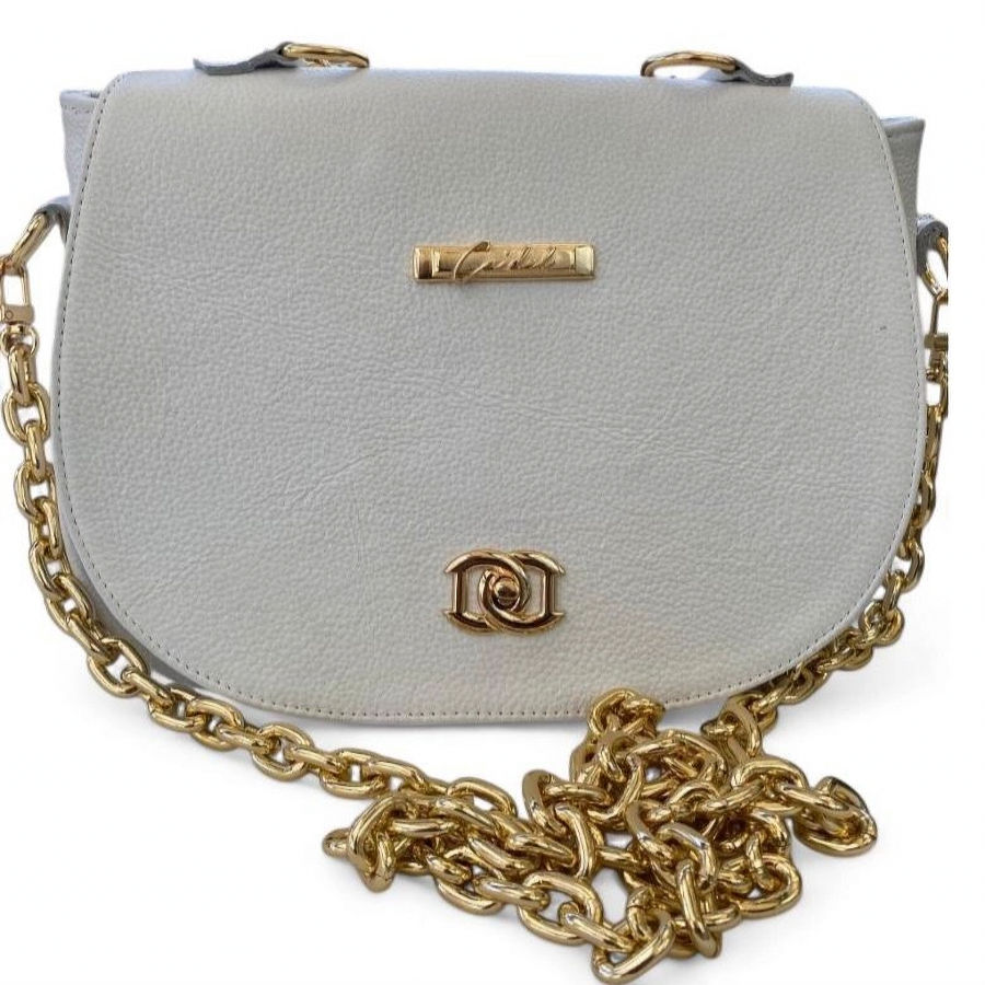 Miniatura: bolsa de couro branca