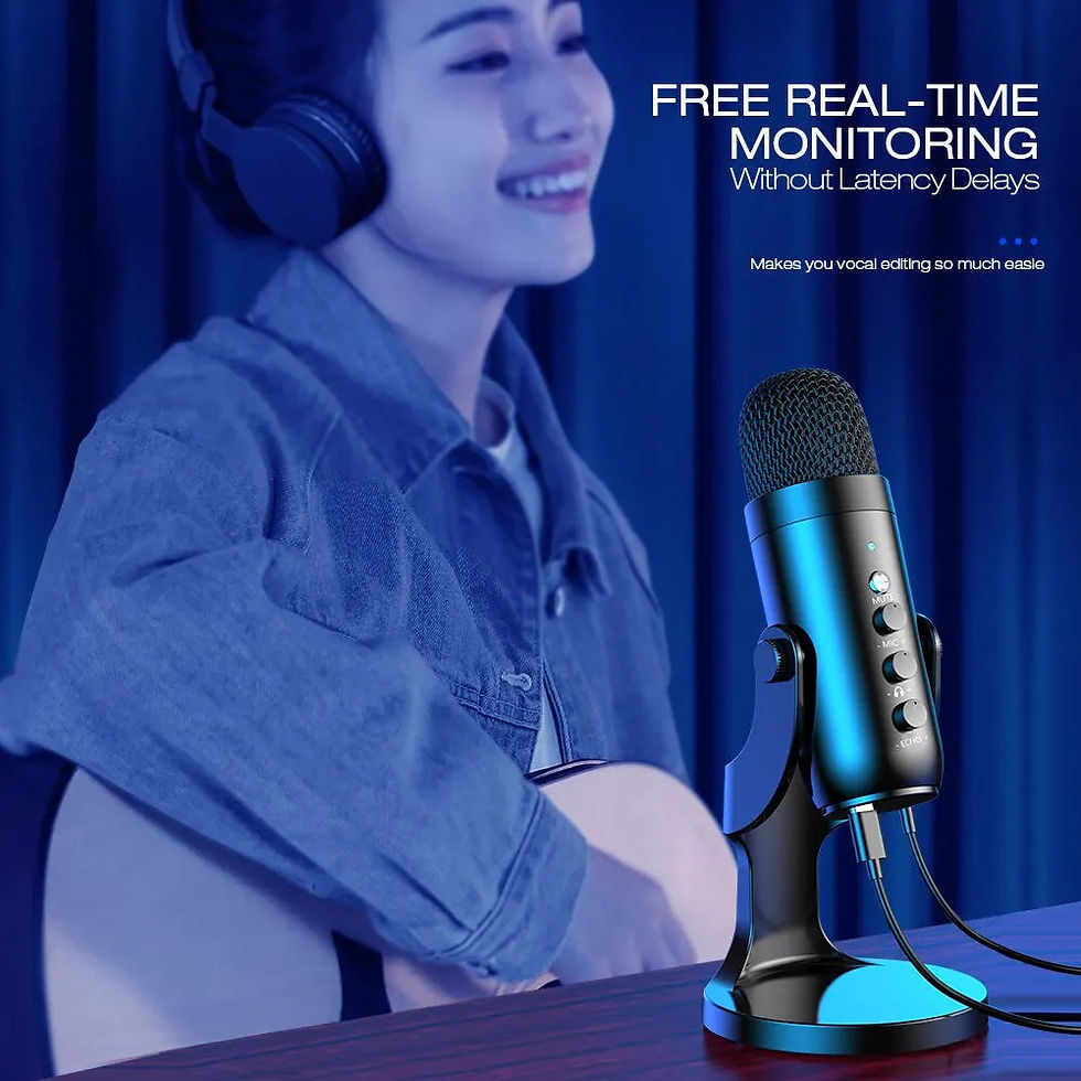 Miniatura: Microfone Condensador USB Haomuren - Streaming, Podcast e Gravação