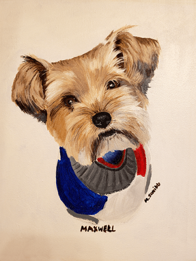 Maxwell, Pet Portrait by Michele Squibb