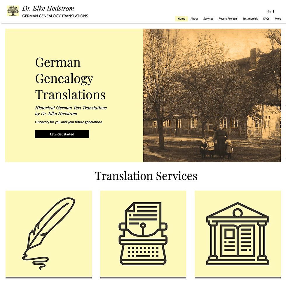 Dr. Elke Hedstrom, Old German Script Translator