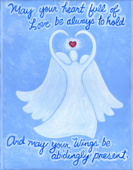 Message From Spirit by Holly Whitstock Seeger, 2018, acrylic on canvas, 14"h x 11"w 