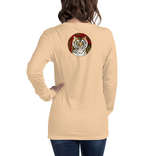 Sister Sensei Unisex Long Sleeve Tee with Vintage Tiger