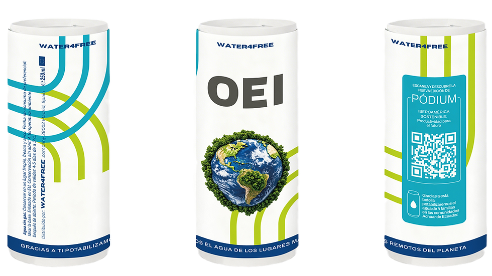 Botellas de agua personalizadas con código QR e impacto social