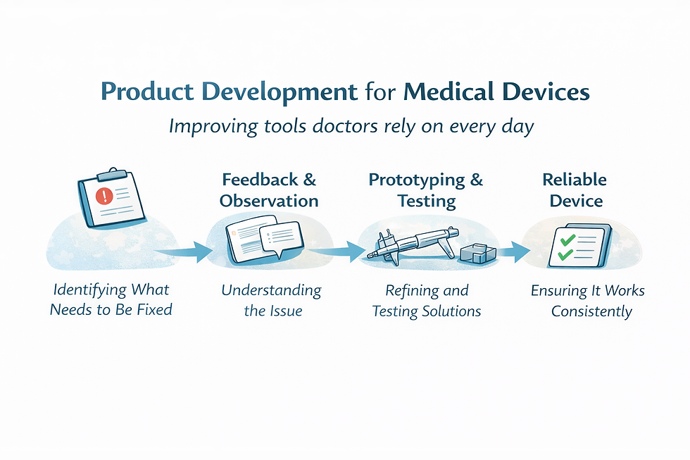 Product development is something many doctors use every day, but rarely see