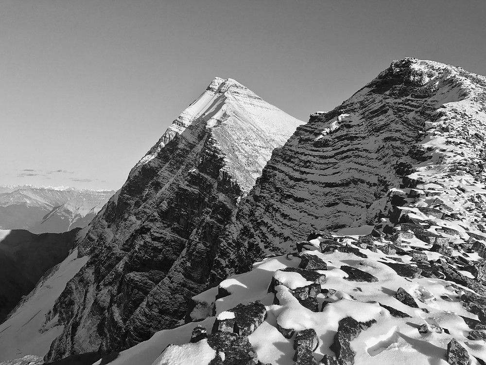The North Face of Edith Cavell as seen from the Summit Ridge