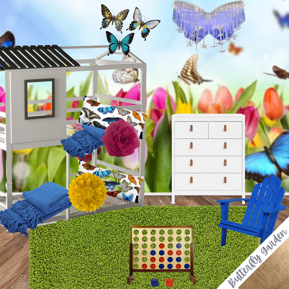 Butterfly Garden Kids Bedroom - Members