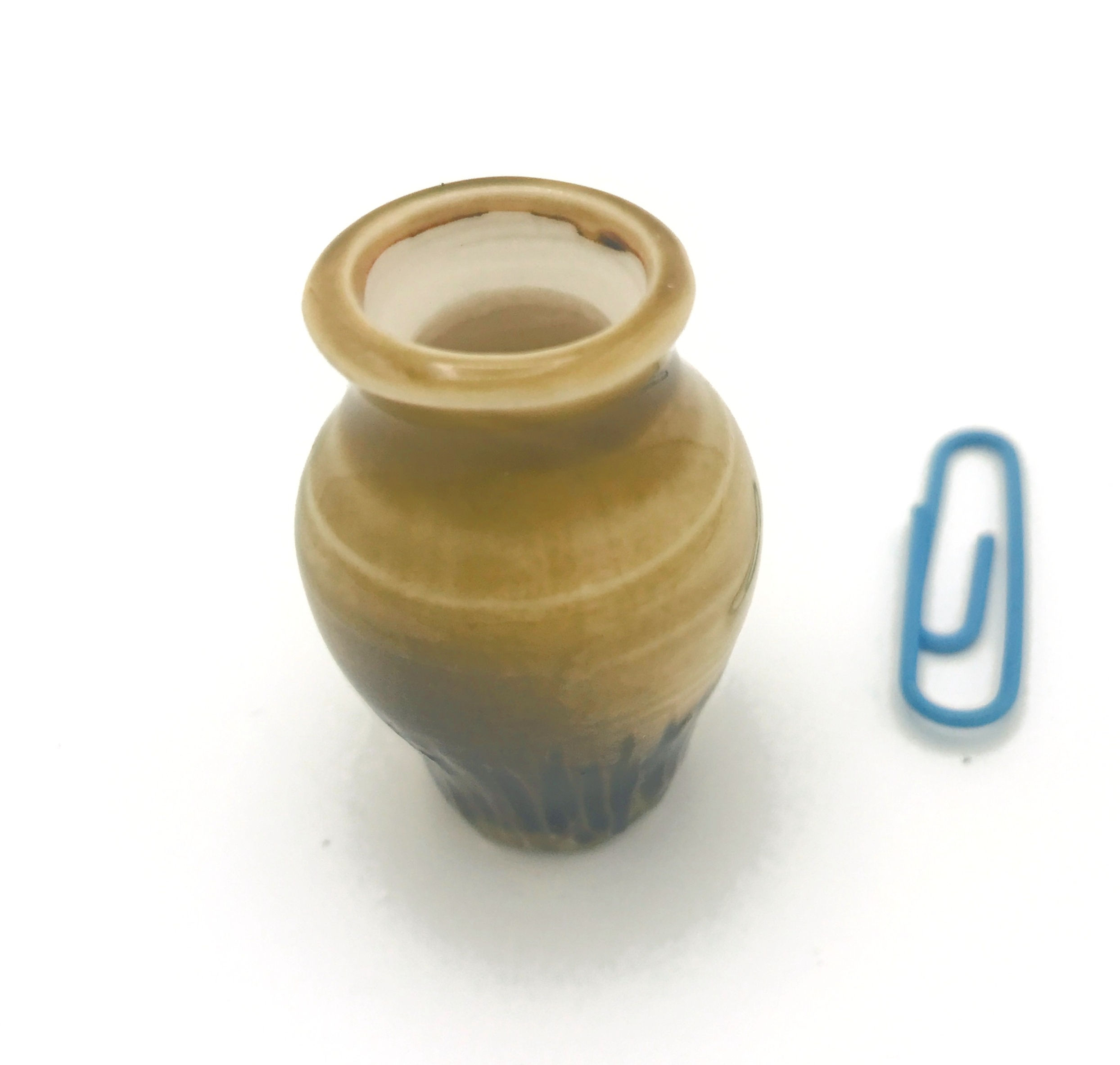 Porcelain Miniature -  Smokey Honey Vase