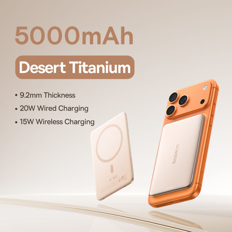 Miniatura: Baseus 5000mAh Magnetic Power Bank 15W Wireless 20W Wired Charging Thin Card-Siz