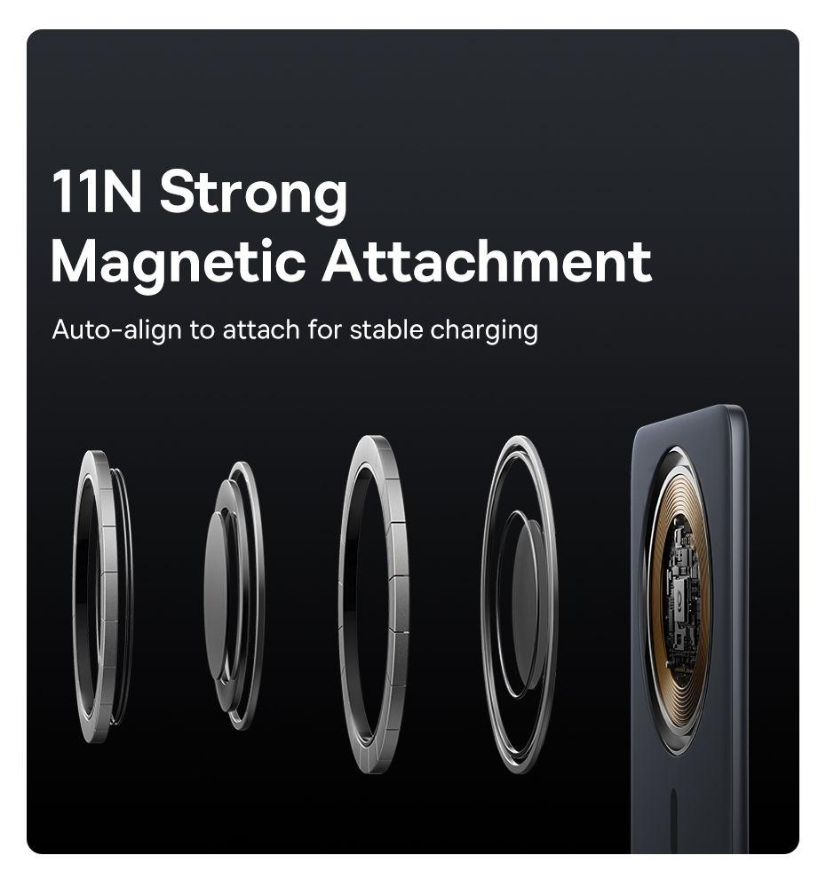 Miniatura: Baseus 5000mAh Magnetic Power Bank 15W Wireless 20W Wired Charging Thin Card-Siz