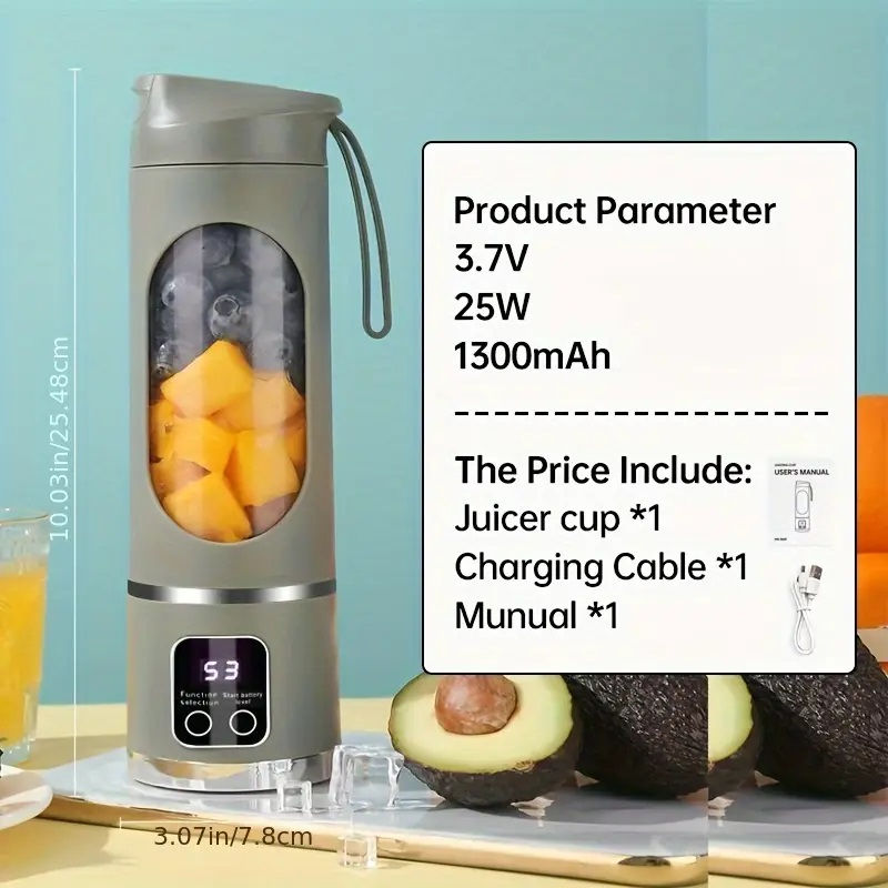 Miniatura: Portable juicer, handheld blender, USB charging juice maker, suitable for making
