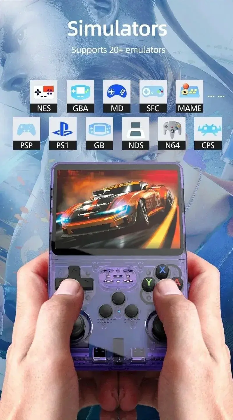 Miniatura: R36S Retro Handheld Game Console Linux System 3.5-Inch IPS HD 4K 64G 20000+ Clas