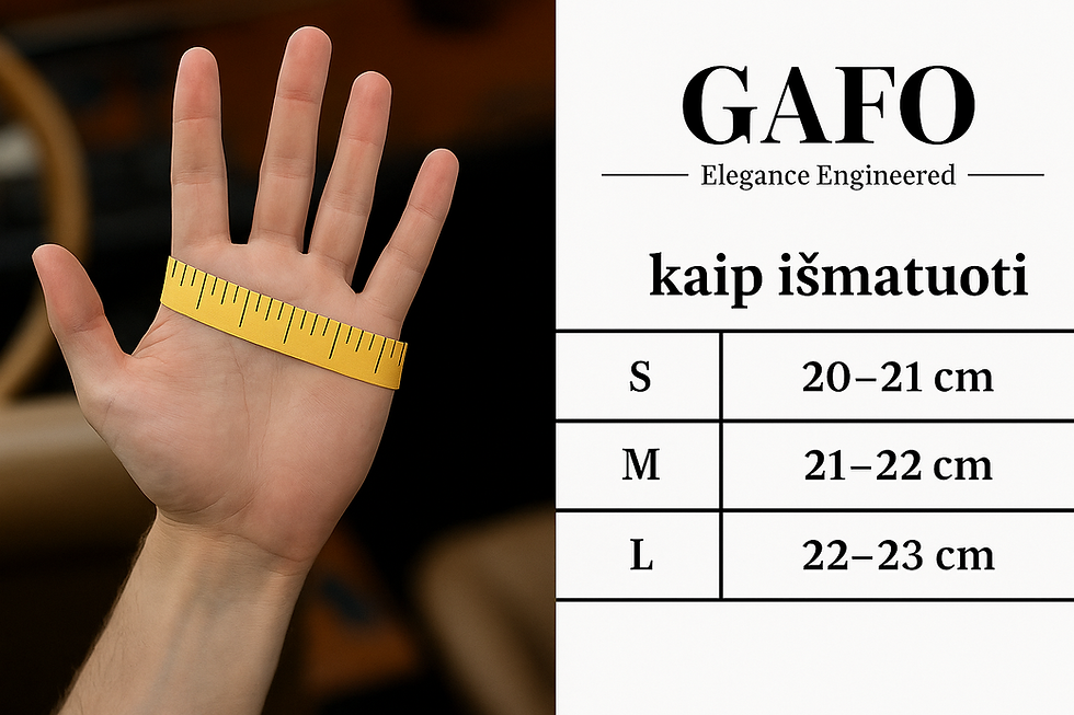 Miniatiūra: Kaip išmatuoti rankos dydį vairavimo pirštinėms