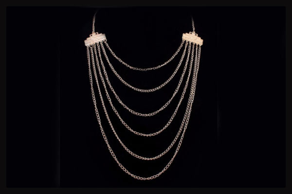 Thumbnail: Gold Colour 6 Chain Necklace